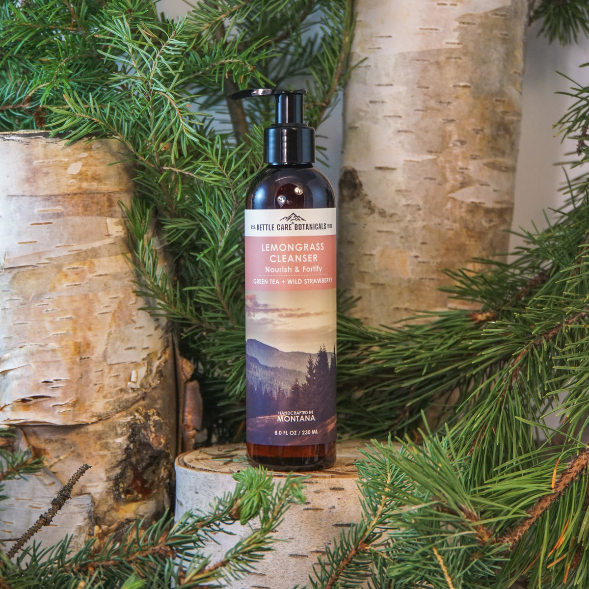 Lemongrass Cleanser with Green Tea + Wild Strawberry, 8 fl oz