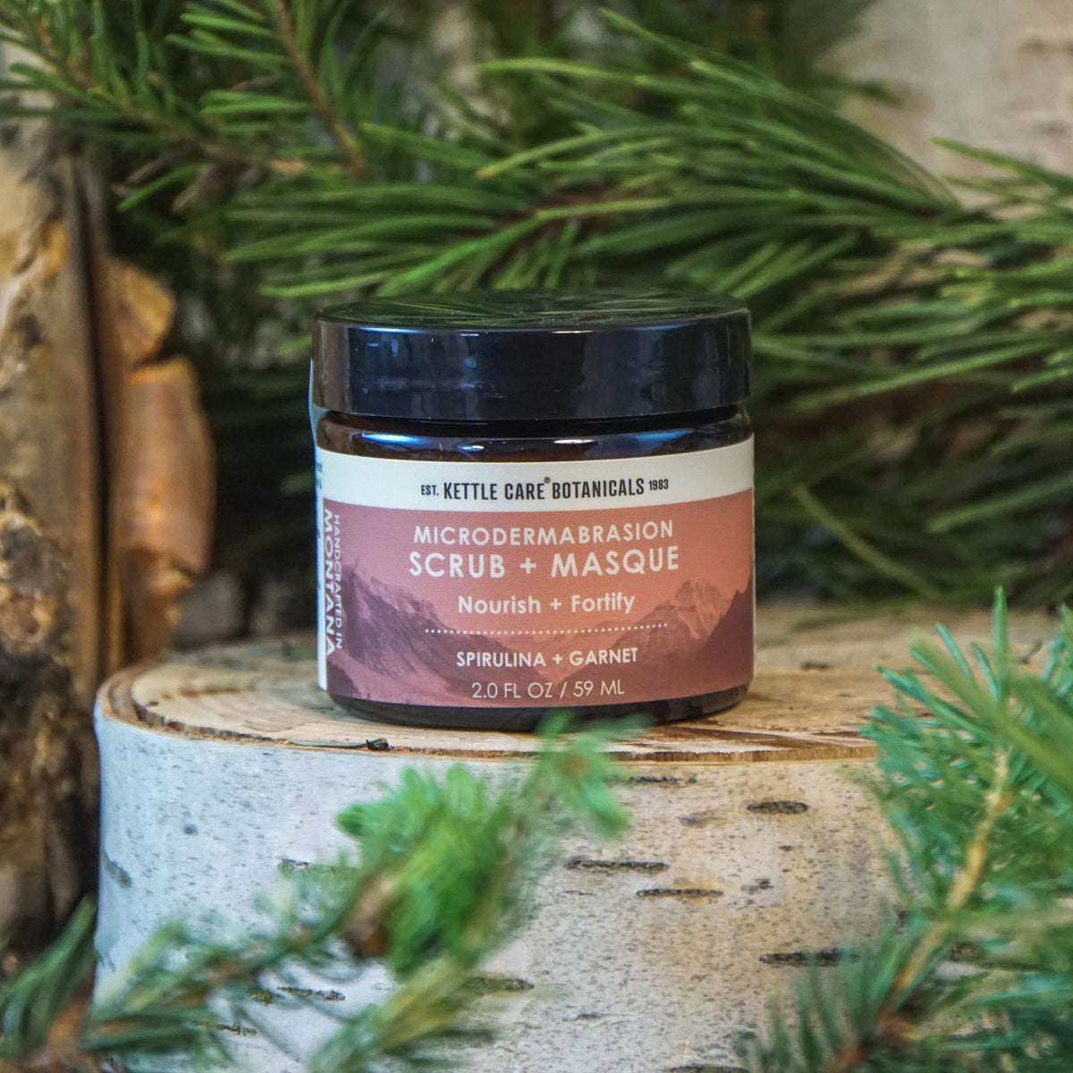 Microdermabrasion Masque & Scrub with Spirulina + Garnet Gem Powder, 2 fl oz