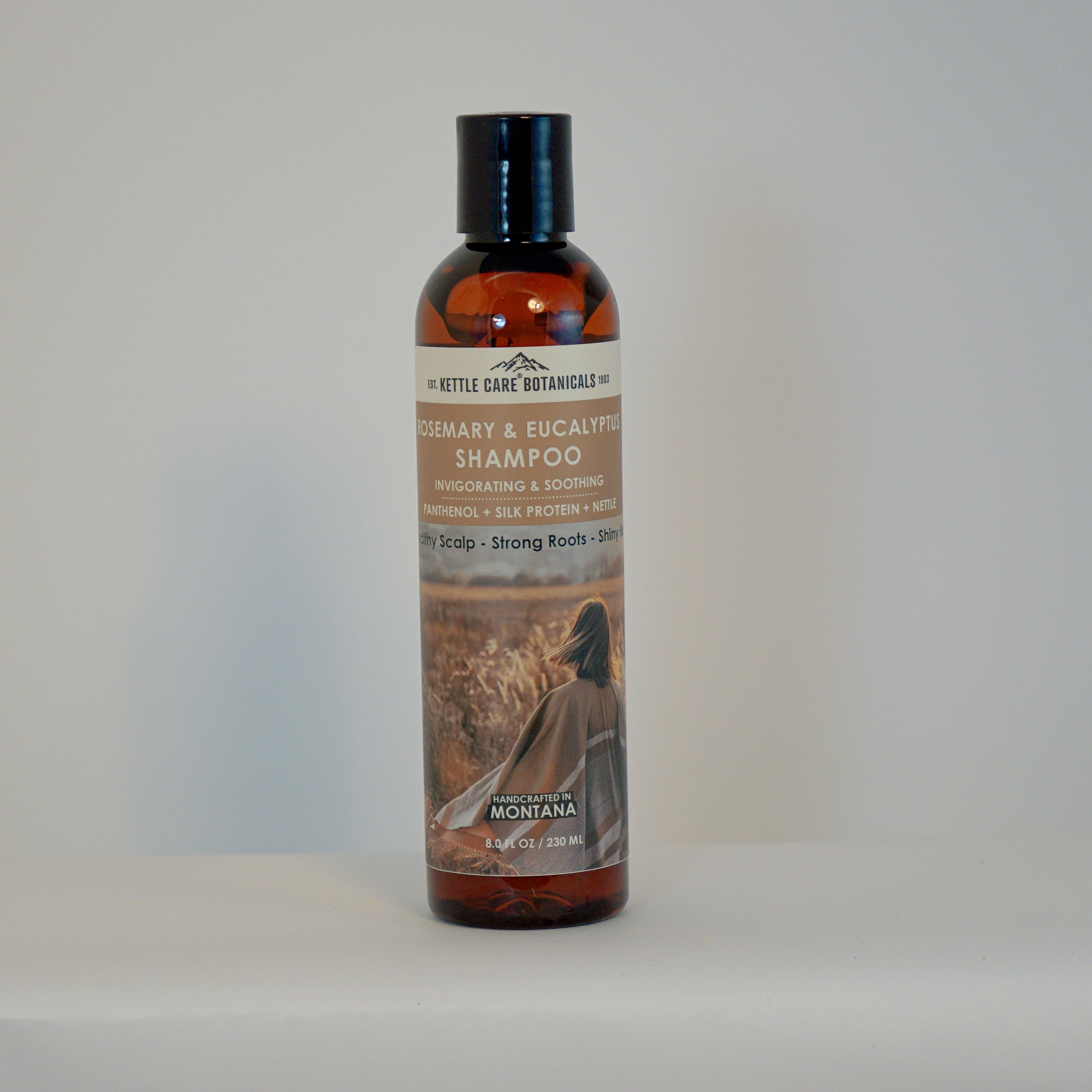 Rosemary & Eucalyptus Shampoo w/ Panthenol + Silk Protein + Nettle. 8oz