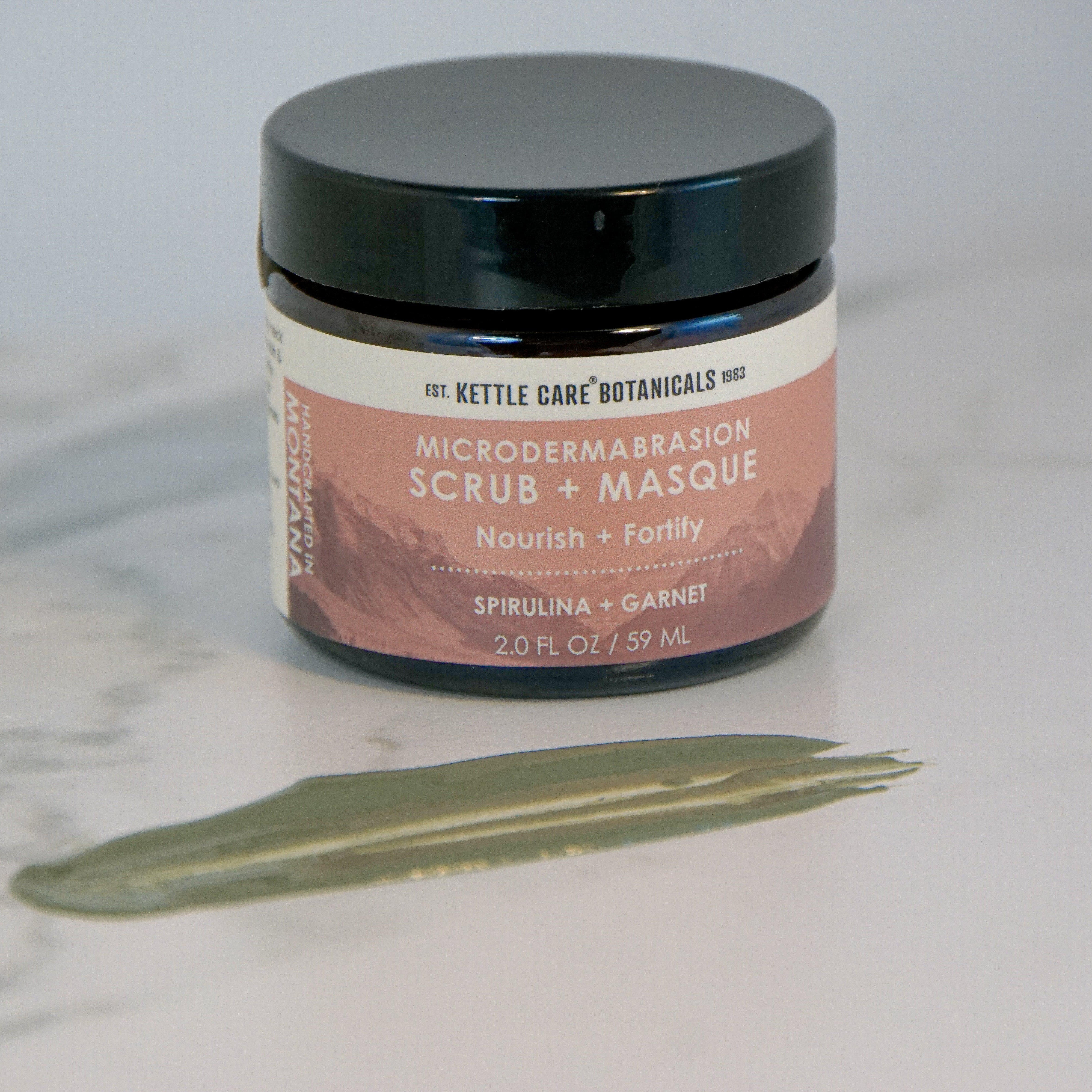 Microdermabrasion Masque & Scrub with Spirulina + Garnet Gem Powder, 2 fl oz