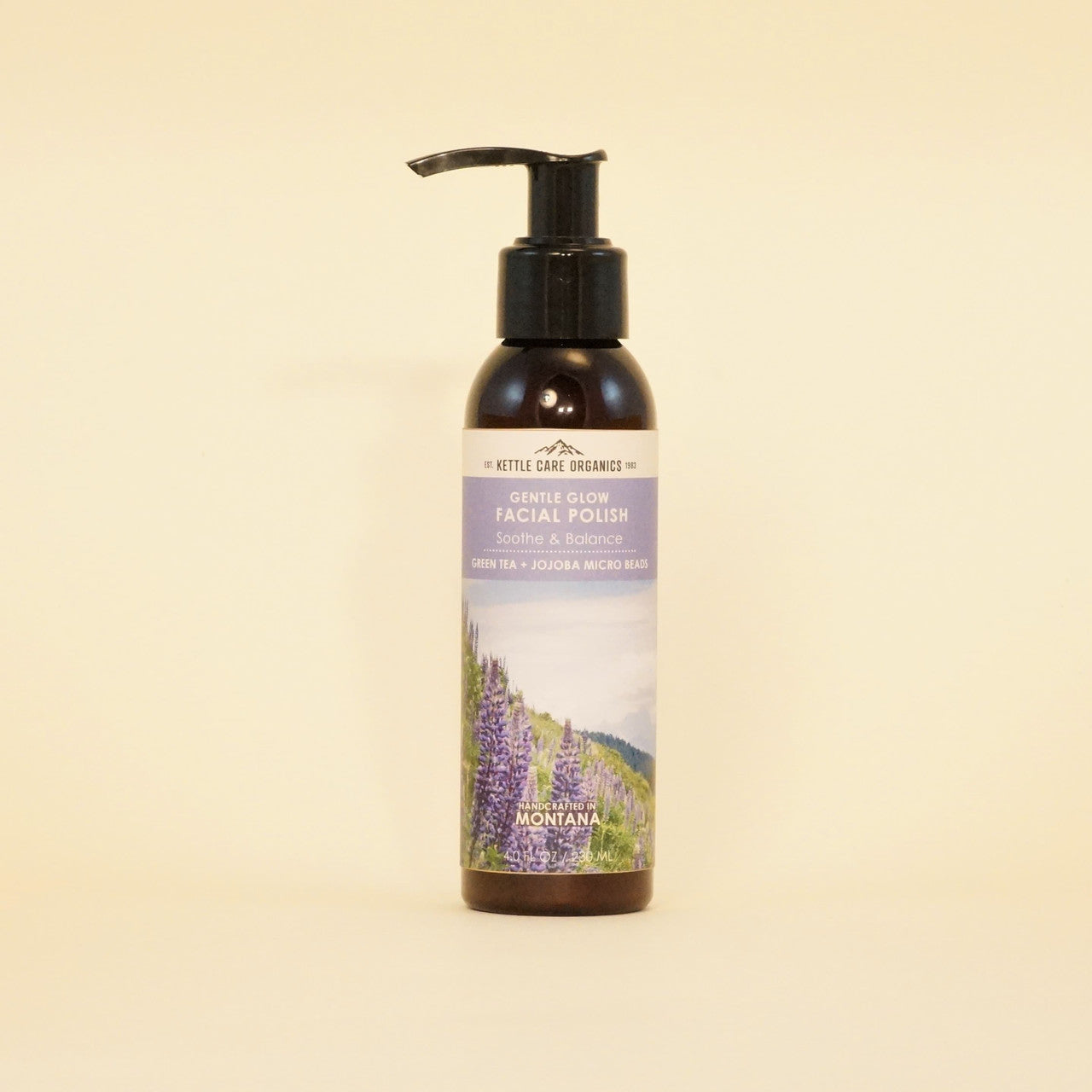 Gentle Glow Facial Polish with Green Tea + Jojoba Micro Beads, 4 oz pump bottle