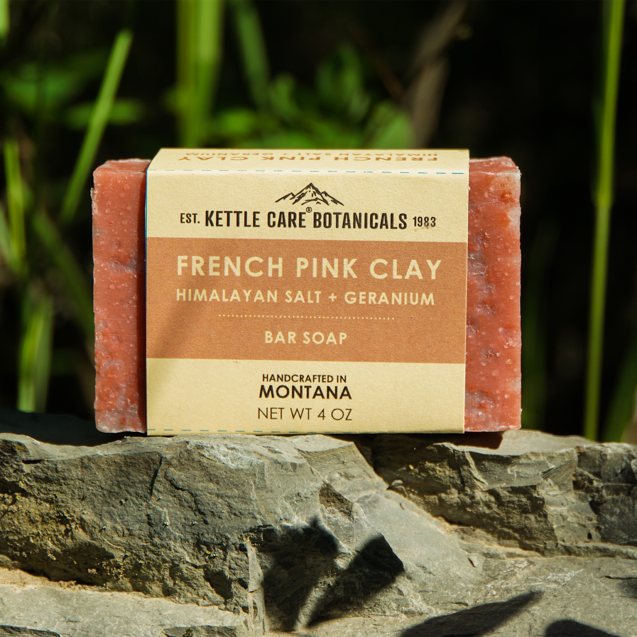 French Pink Clay Bar Soap w/ Himalayan Salt + Geranium