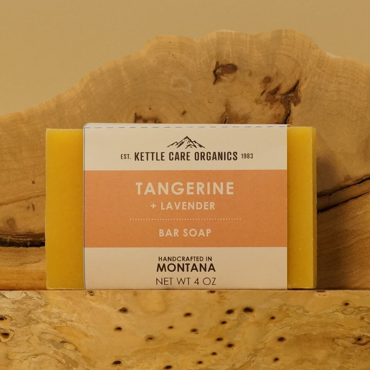 Tangerine Bar Soap with Lavender, 4 oz, orange label