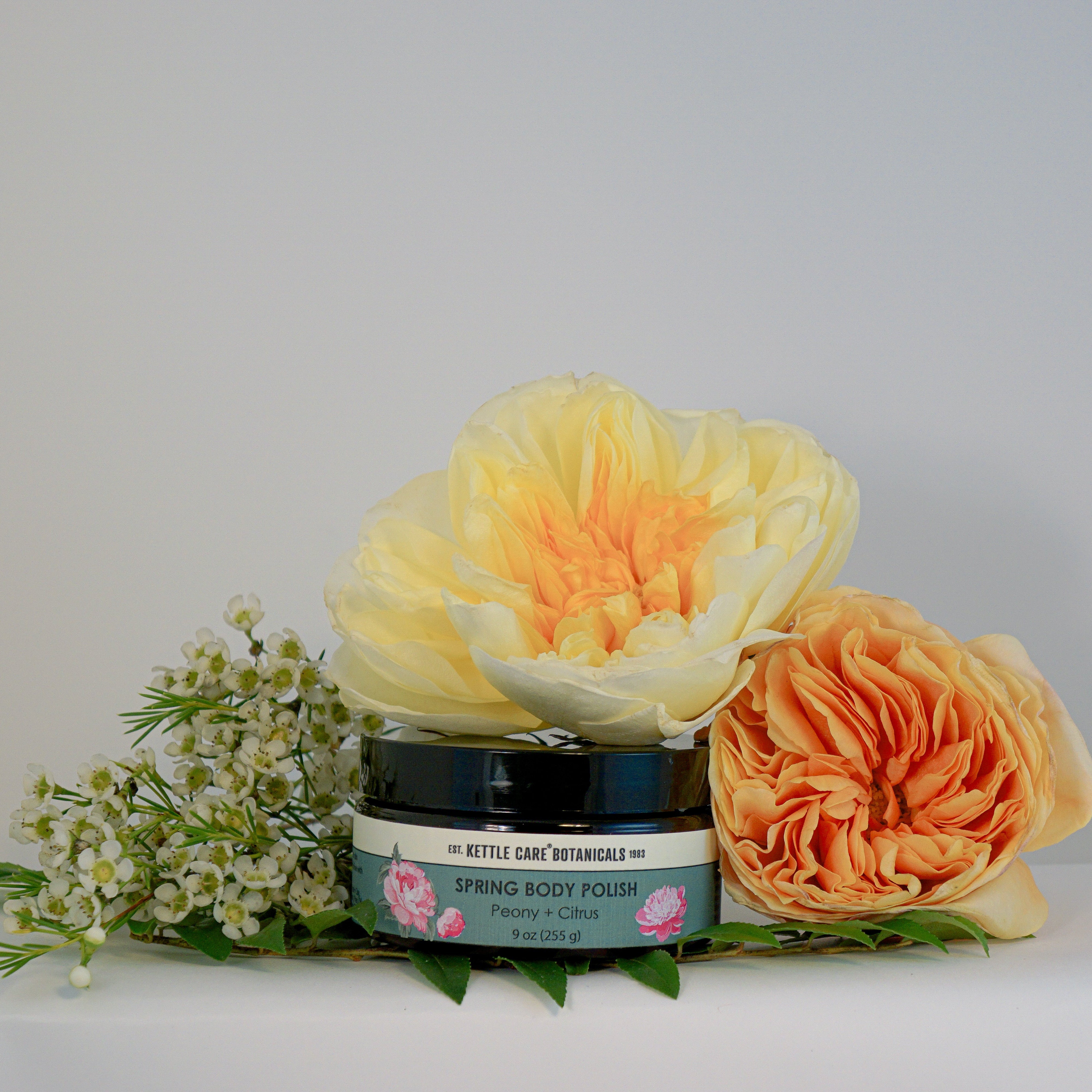 Healthy Beauty コーヒ、きなこ Spring Body Polish with Peony + Citrus, 9oz - Limited Edition