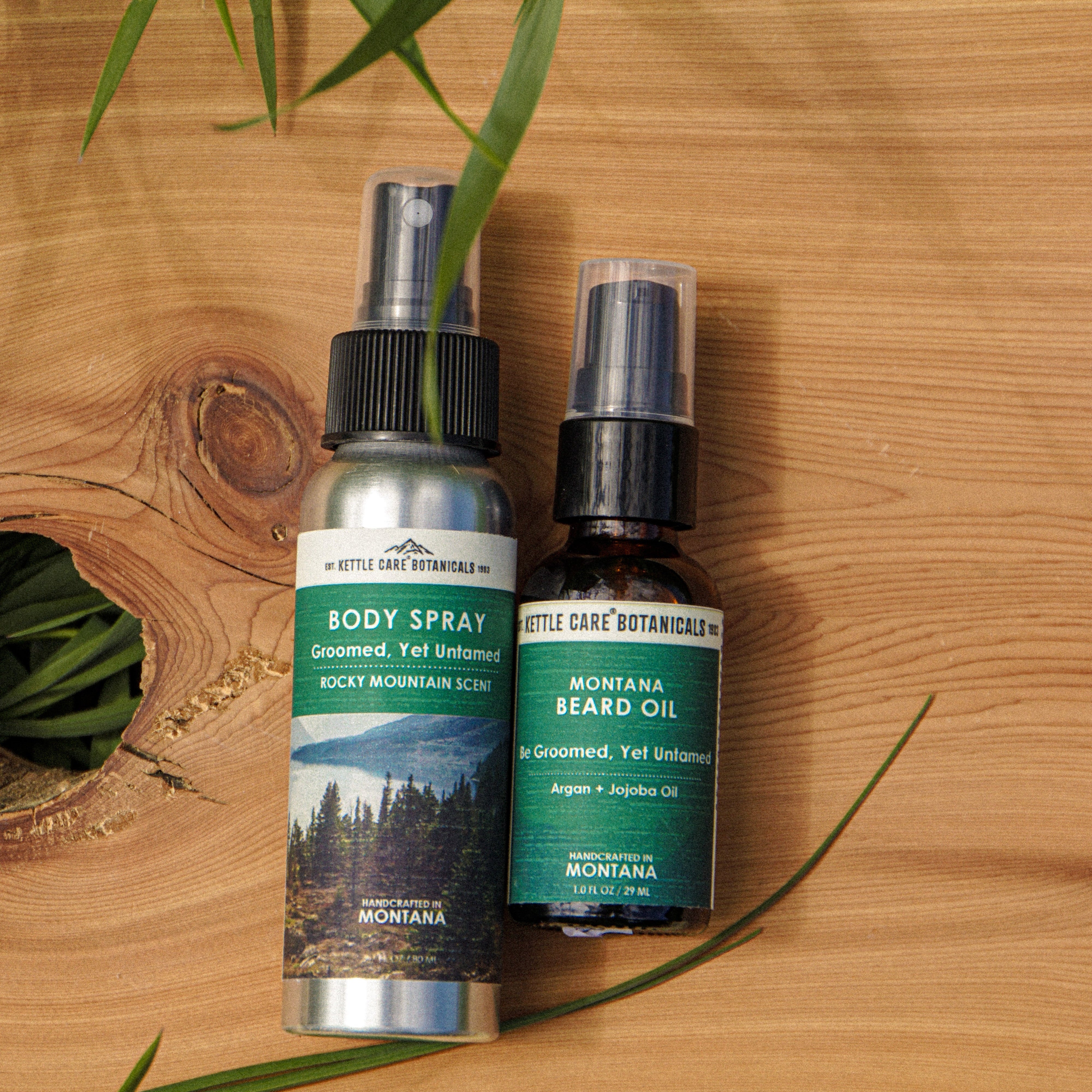 Men's beard oil bundle with multiple bottles for softening and conditioning facial hair and skin