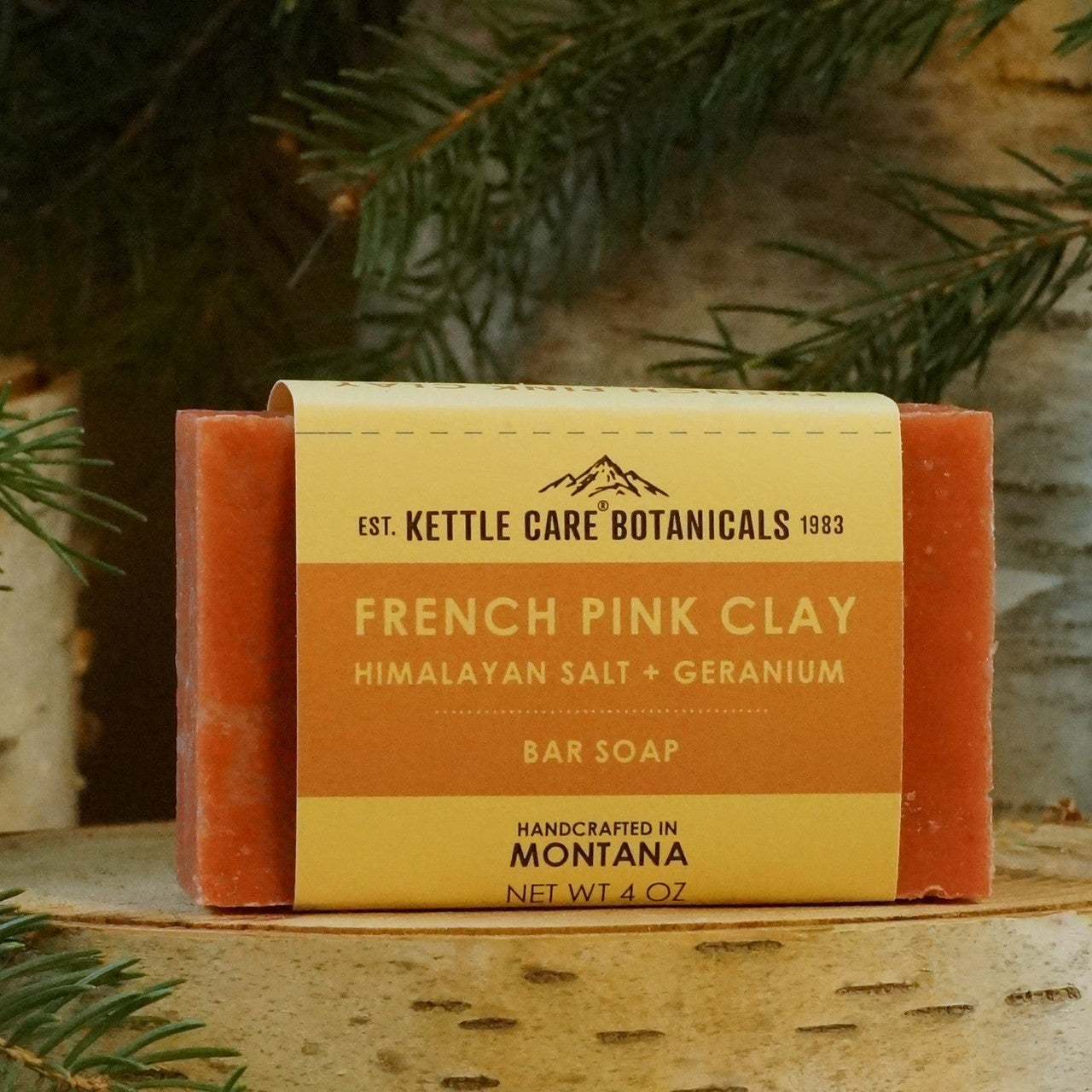 French Pink Clay Bar Soap w/ Himalayan Salt + Geranium