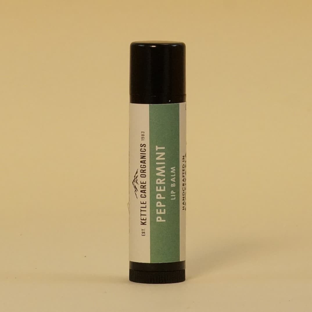 Peppermint Lip Balm, Handcrafted in Montana, 0.20 oz tube, green label