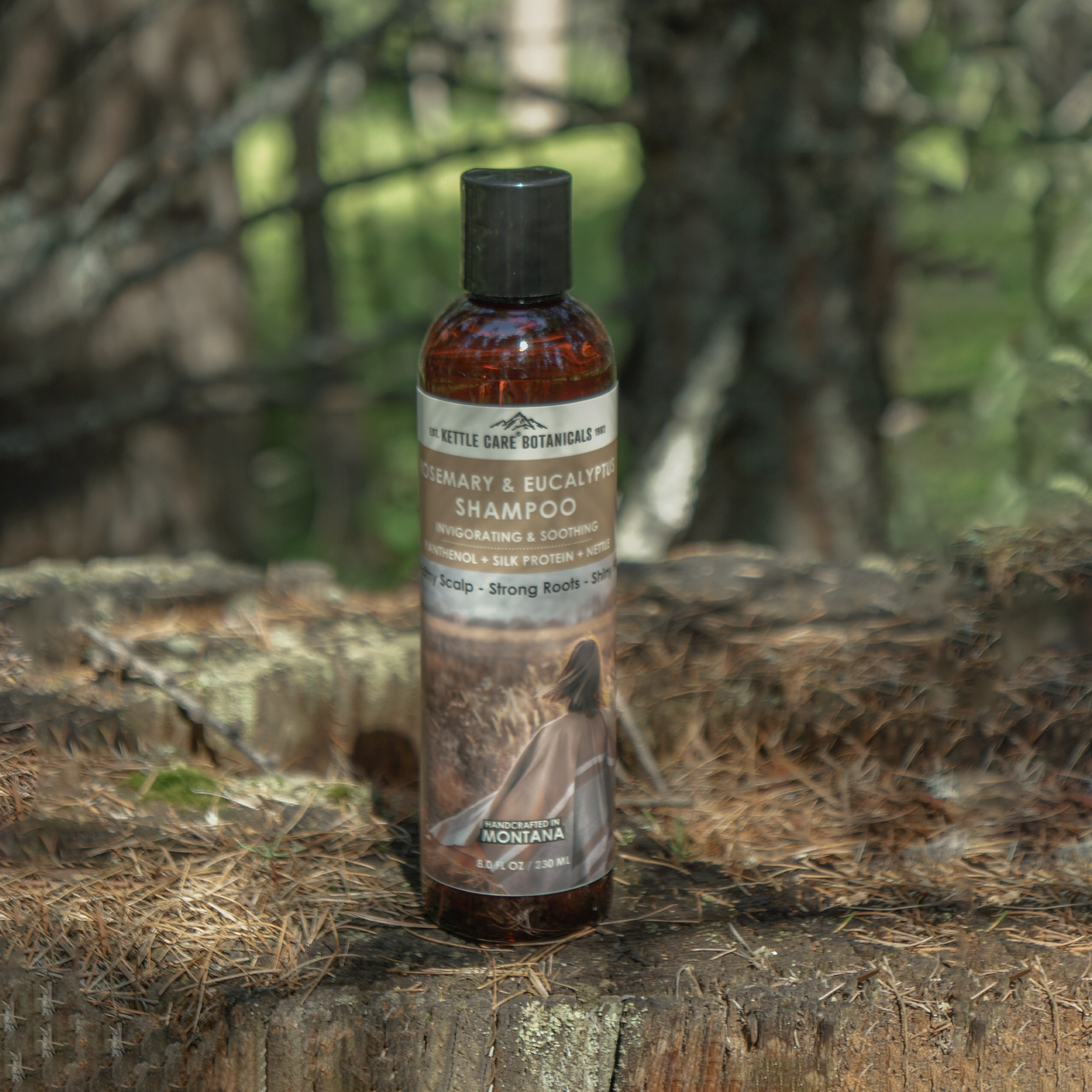 Rosemary & Eucalyptus Shampoo w/ Panthenol + Silk Protein + Nettle. 8oz